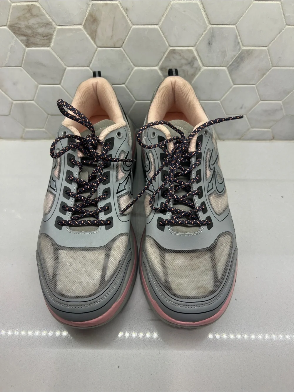 Gravity Defyer Gdefy Mighty Walk Womens Size 9.5 Gray Pink Shoes comfort Insoles